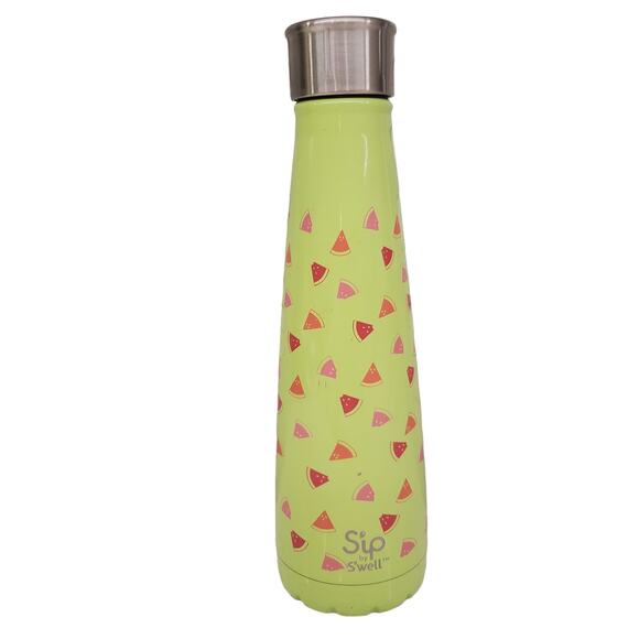 Watermelon Water Bottle Sip by Swell Stainless Steel Water Bottle 15 Ounces - Picture 1 of 9